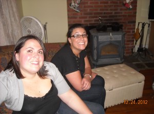 Alana and sister Sarah Christmas 2010